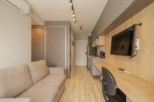 Studio com Piscina e Academia a 210 m do Metro