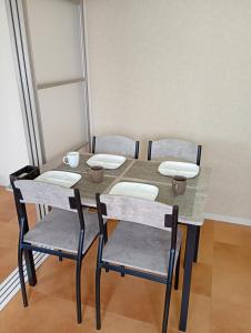 large room with 2double beds next to kuromon market