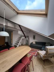 Designer Attic with Fireplace, Vilnius Center