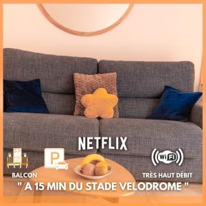 L'Escapade Balcon et Parking Privé entre Stade Vélodrome & Timone