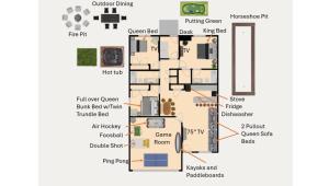 Hot Tub, Kayaks, Game Room, Boat Parking, Fire Pit, King, WD