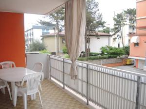 Warm two-room flat with balcony near the beach