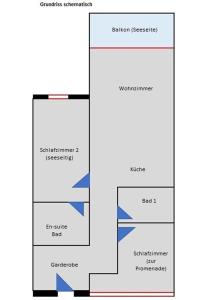 Prora - Strandapartment mit Balkon und Waschmaschine - Loft Sturmmöwe