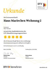 Haus Mariechen Whg 2- 5-Sterne-DTV-Klassifizierung- nähe Silbersee mit Terrasse & Sauna,