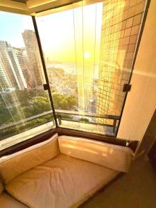 Flat beira mar com linda vista e hidromassagem