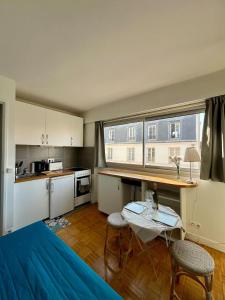 Studio with rooftop view