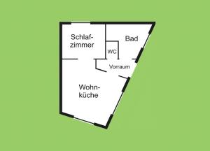 Topwohnung 45m2 oder weißes Zimmer 15 m2 - Nähe Grünberg