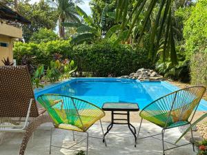 Jungle pool house Bird mural Ricaurte