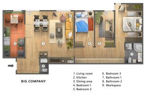 Big company 3BR next to Republic Square