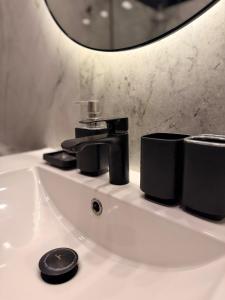 Modern studio apartment in a luxury building