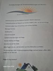 Ferienwohnung Sonnenschein Familie Hamdorf