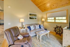 Waterfront Prospect Harbor Cottage: Yard, Fire Pit