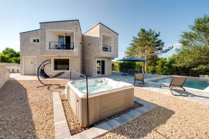 Modern villa with heated pool, whirpool in quiet area - by Traveler tourist agency Krk ID 2180