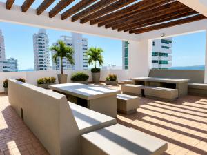 Apartamento en Cartagena con balcon con vista al mar y piscina