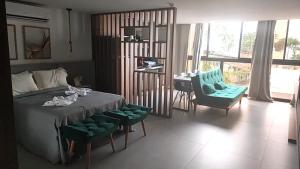 Lindo Flat 105-FM20 com vista para o mar e estacionamento grátis