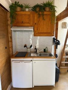 Studio climatisé avec mezzanine à 300 m de la plage