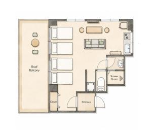 NEW OPEN! Shinsaibashi 4 min Dotonbori 5 min Rooftop Balcony 4 Beds 42m2