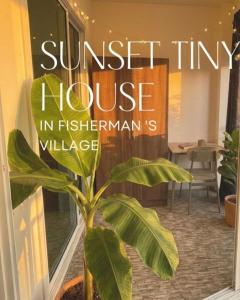 Sunset tiny house near fisherman village