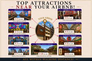 NEW OPEN! Shinsaibashi 4 min Dotonbori 5 min 4 Beds 35m2 Apartment