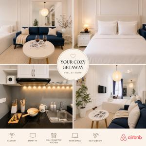 Bright Studio River View - Walk to D1 Cozy & Calm