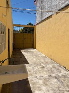 Casa, jardín, terraza, clima