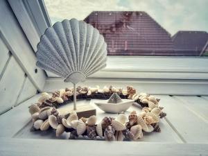 Kleine Muschelbude Ferienwohnung mit Balkon und Wallbox in Neßmersiel