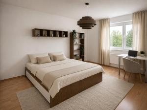Veľký rodinný apartmán s výhľadom na zeleň a hory v centre Piešťan s parkovaním