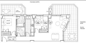 Apartamento 1ª línea frontal esquina norte