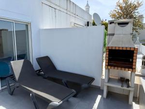 Seascape apartamento vista mar e piscina, terraço com BBQ