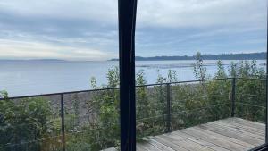 Lodge in Patagonia with sea and volcanos views