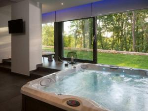 55 with pool and spa
