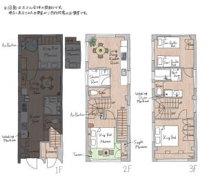 ROKU GRKU2 Newly Renovated Japanese-Modern Duplex, 3 Bedrooms, 2 King Beds and 3 Single Beds, 2 Showers and 2 Toilets, 5 Min to Iriya, Sleeps 7hs