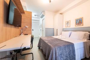 BHaus Setin Republica - Studio com Varanda - 4o andar - Centro SP - Lavanderia Pay per use - Academia - Coworking - Piscina - Em Frente ao Metrô - sr41
