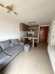 Hospédate con una vista de postal, en la comuna de Macul Este acogedor apartamento de1 Habitación 1 Baño con una laguna navegable