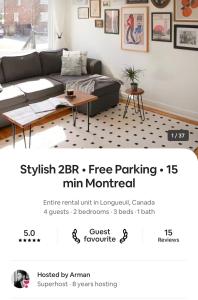 Barel Residence - 2BR Apartment - Free Parking - 15 min to MTL