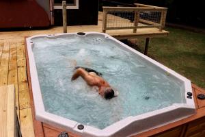 Peaceful Woodland Cabin with Year-Round Swim Spa & Private Trails in Mount Vernon, Ohio