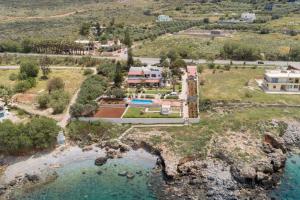 Beachfront Family Villa Katerina with Private pool, Playground, BBQ & Amazing Sea Views!