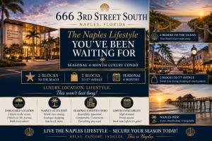 First-Floor 2BR 2BA Condo in Old Naples Steps to 5th Ave South & the Beach