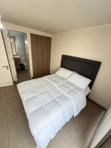 Hospédate con una vista de postal, en la comuna de Macul Este acogedor apartamento de1 Habitación 1 Baño con una laguna navegable