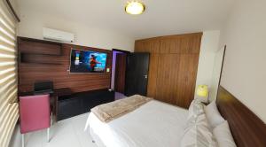 Apartamento céntrico con piscina y vista urbana