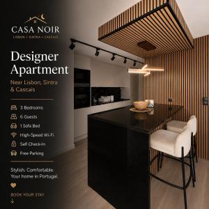Casa Noir Luxury 3BR Apartment 2 Baths Near Lisbon & Sintra