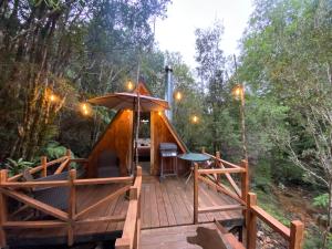 Refugio Minicabaña en medio del bosque con tinaja opcional