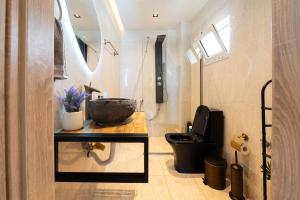 Luxury Black and White Interior Apartments & Rooftop Terrace