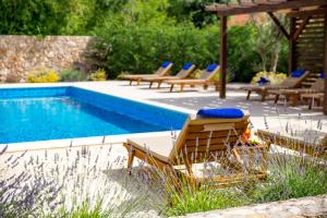 Luxury house with heated pool -60m2 and beautiful garden - by TRAVELER tourist agency Krk - ID 2382