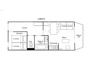 Confortable 2 Pièces avec Balcon, Animaux Admis, Skis aux Pieds - FR-1-182A-9