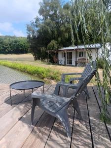 Mobil-home à létang