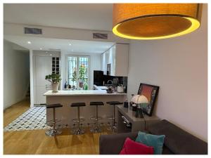 Duplex AC, open terrasse, Paris center