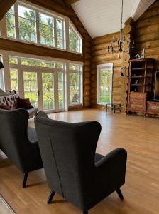 Private lakeside holiday house with fireplace, sauna, hot tub - Ezernams Dzintars