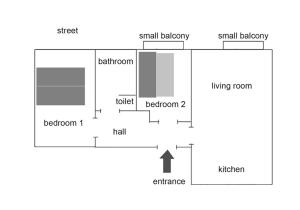 Practical two bedroom APT near Corvin