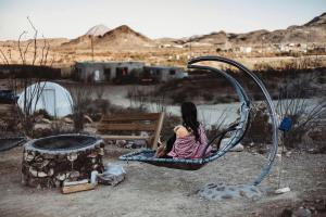 Unique Camper with Fire Pit & Skylight Views in Terlingua, Texas